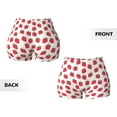 thumbnail image 5 of Haiem Cartoon Strawberry No Front Seam Biker Shorts for Women Yoga Workout Gym Bike Shorts with Tummy Control Moisture-Wicking-Small, 5 of 9