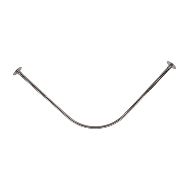 Luzkey Curved Curtain Rod Corner Shower Rod Replacement Multifunctional Telescopic Clothes Drying Rack for Shower Stall Home Bathtub Style B
