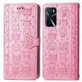 thumbnail image 1 of Funda Cartera FOXDOCK para OPPO A16 , Flip PU con Relieve de Gatos y Perros, Tarjetero y Soporte, 1 of 6