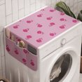 thumbnail image 1 of Floral Washing Machine Organizer, Blooming Romantic Flowers with Mini Polka Dots on the Background Garden Art, Anti-slip Fabric Top Cover for Washer and Dryer, Hot Pink Grey Pink, by Ambesonne, 1 of 1