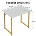 thumbnail image 6 of PayLessHere 32 inch Computer Desk,Office Desk with Metal Frame,Adults can easily use it,Gold, 6 of 8
