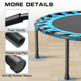 thumbnail image 2 of AOTOB 40” Foldable Mini Fitness Trampoline with Durable Bungees, Heavy Duty Rebounder for Adults, 450lbs Capacity, 2 of 8