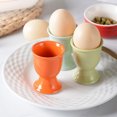 thumbnail image 3 of sweethay Breakfast Egg Cup Heats Resistant Eggs Tray Stand Holder Container Wine Drinking Cups Kitchen Cooling Tool Household Cafe White Azul, 3 of 8