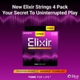 thumbnail image 2 of Encordado para Guitarra Acústica Elixir Phosphor Bronze NANOWEB 4 Paquetes, 2 of 6