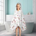 thumbnail image 6 of White Ballerina Swan Pattern Hooded Bath Towel，50"x30" for Ages 3 To 12 Kids, Quick Dry Lightweight Soft Microfiber Hood Beach Towel Cover Up for Kids, 6 of 7