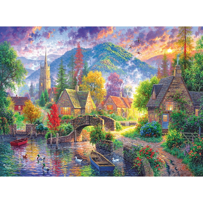 Cra-Z-Art Abraham Hunter 1000-Piece Mountain Village Adult Jigsaw