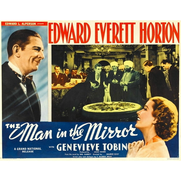 L'homme dans le Miroir en Haut à Gauche: Edward Everett Horton en Bas à Droite: Genevieve Tobin 1936 Affiche du Film Masterprint (28 x 22)