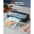 thumbnail image 2 of KFFKFF Vacuum Sealer Machine, 80Kpa 120W Powerful Compact Food Sealer, 7-in-1 Multi-Functional Food Vacuum Sealer, Automatic Air Sealing System with Built-in Cutter with 10 Vacuum Bags & 1 Bag Roll, 2 of 9