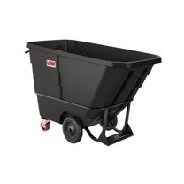 Suncast Commercial Tilt Truck, Standard Duty, 1 Cu Yd., 43-13/16"H x 33-7/8"W x 70"D, Black