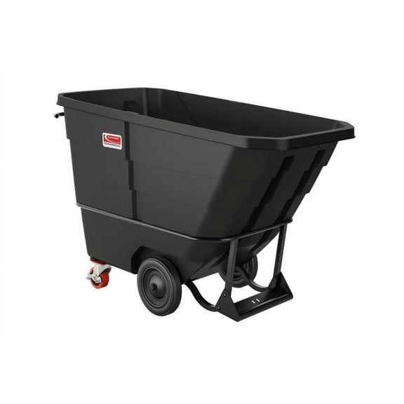 Suncast Commercial Tilt Truck, Standard Duty, 1 Cu Yd., 43-13/16"H x 33-7/8"W x 70"D, Black