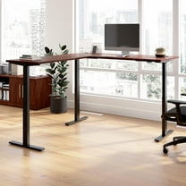 Move 60 Series 72W L Shaped Standing Desk in Hansen Cherry - Engineered Wood