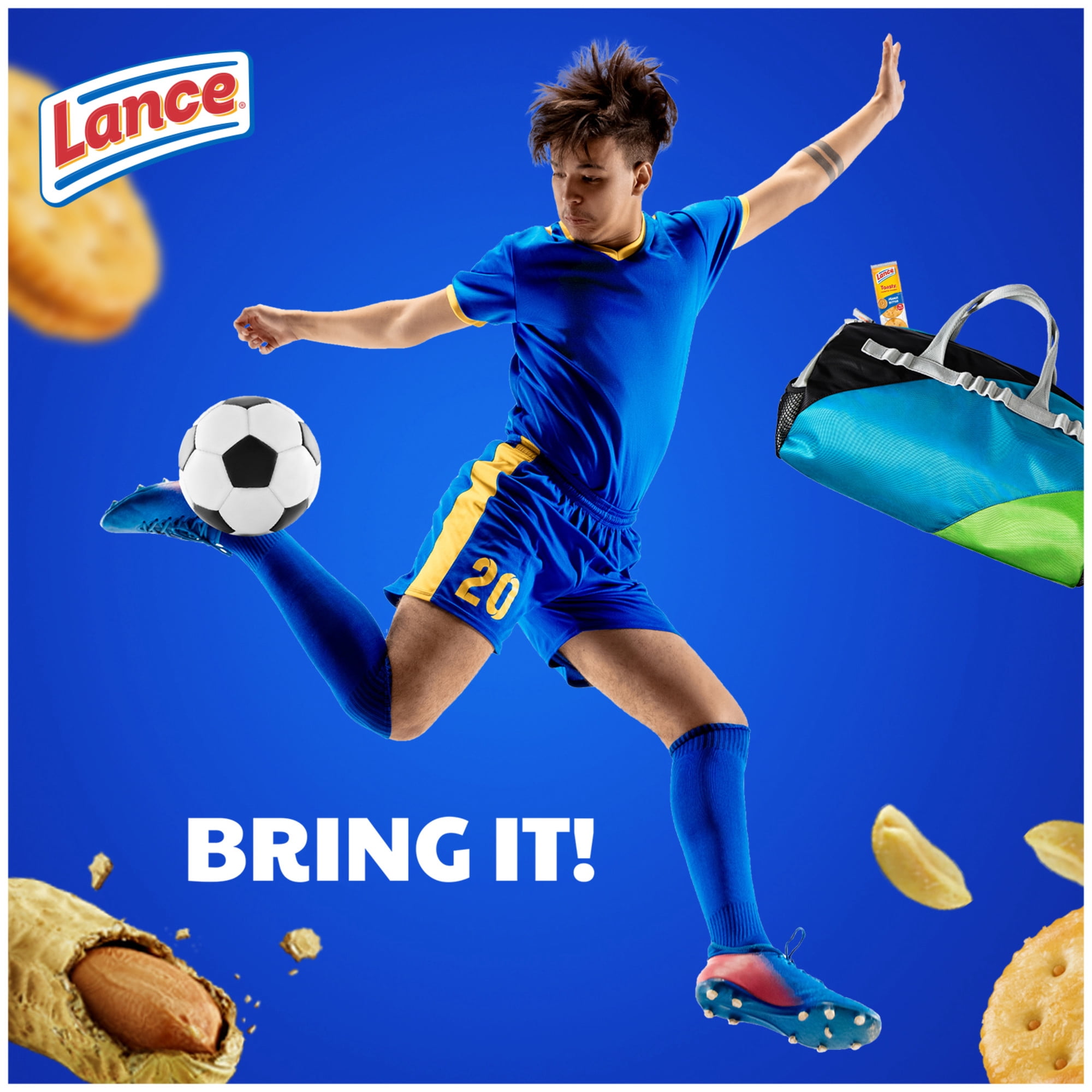 Lance Sandwich Crackers, Toasty Peanut Butter, Individual Snack Pack, 6 Sandwiches