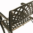 thumbnail image 4 of Oakland Living Contemporary Modern Outdoor Mesh Lattice Aluminum Dining Chair Bronze, 4 of 5