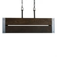 thumbnail image 3 of Yosemite Home Decor Corbin 4-Light Metal/Dark Stained Wood Chandelier in Brown, 3 of 6