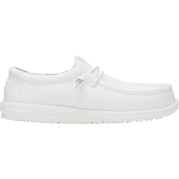 HEYDUDE Men Wally Stretch Canvas Wide , White, 15