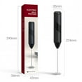 thumbnail image 5 of Handheld Electric Milk Frother Household Foam Maker Mini Blender For Coffee Frappe Latte Matcha Chocolate black, 5 of 5