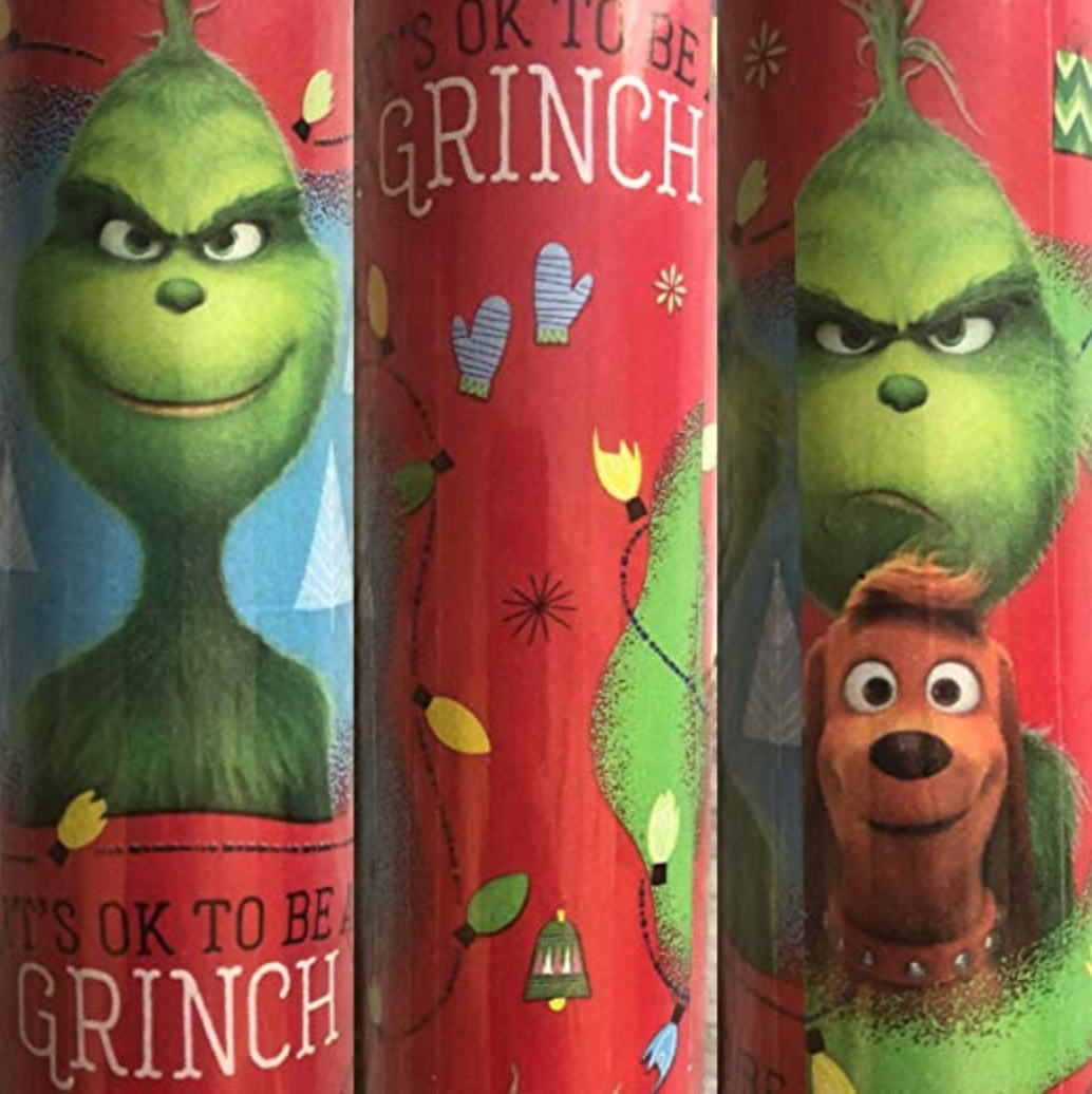 Dr. Seuss THE GRINCH Wrapping Paper 70 sq ft Roll