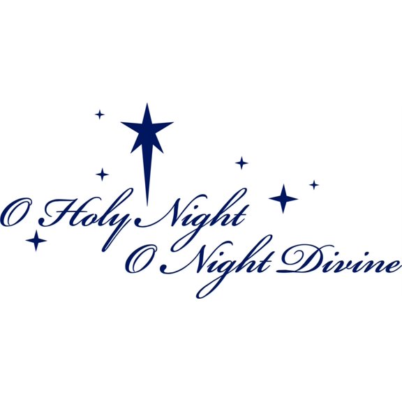 Custom Wall Decal O Holy Night Home Living Room Sticker Vinyl Wall 14 X 28"