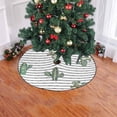 thumbnail image 2 of FMSHPON Striped Cactus Xmas Christmas Tree Skirt Stand Mat for Holiday Party Decoration Indoor Outdoor 48 inches, 2 of 3
