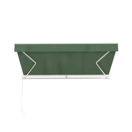 ALEKO 12x10 ft Motorized Retractable Patio Awning, Olive