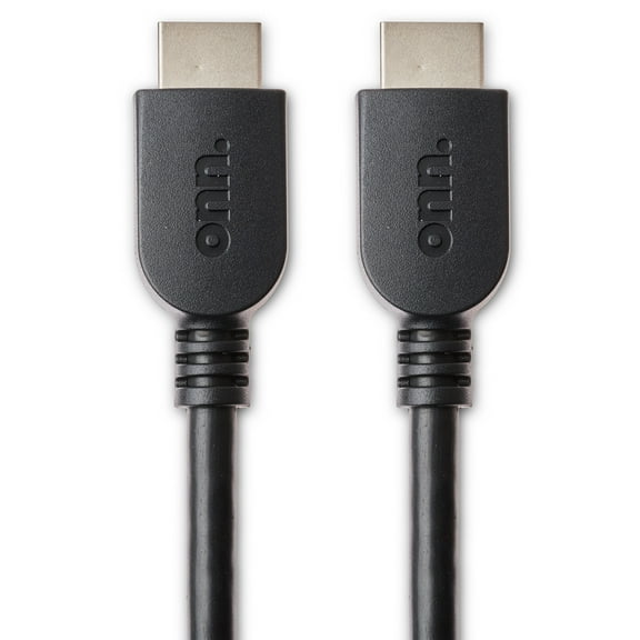 Onn. 12' Premium HDMI Cable, Black Color