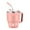 Pink, variant on pdqouc Letter Print Car Cup 3.9*4.9 Inch Water Cup Stainless Steel Thermal Insulation and Cold Insulation Double Layer Insulated Cup Ice Cup With Handle and Staw
