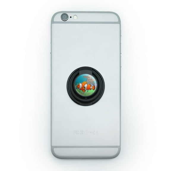 Clown Fish in Ocean Reef Coral Anemone Mobile Smart Phone Finger Ring Grip Holder Stand