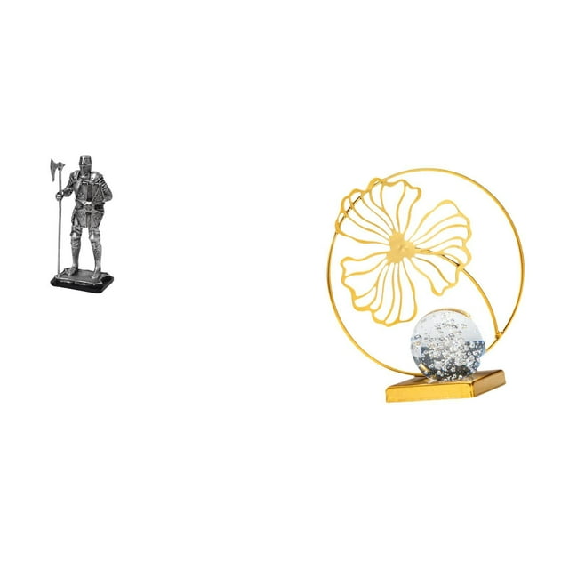 Elegante Figura De Hoja De Caballero De Hierro, Estatua Decorativa Para Chimenea, Dormitorio, Oficina, Adorno De Mesa, Regalo De Inauguración De La Casa Y Cumpleaños.