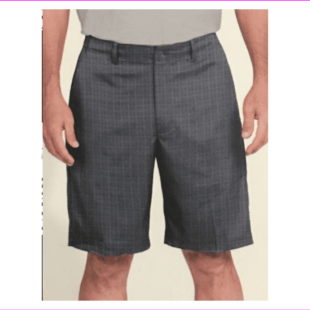 Pebble Beach Men's DryLuxe Performance Shorts 38/Grey/Blue Plaid