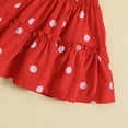 thumbnail image 4 of Toddler Girl Outfit Valentine's Day Short Sleeve Hearts Printed T Shirt Tops Skirt Outfits Baby Girl Clothes Red 18 Months-24 Months, 4 of 7