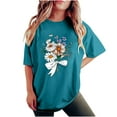 thumbnail image 2 of Drses Cute Spring Tshirt Oversized Floral Graphic Tees Vintage Wildflower Shirt Womens Boho Hiking T Shirt Summer Plant Tops, 2 of 7