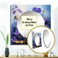 thumbnail image 3 of Designart "Expressing Wildly" Violets Purple Large Square Mirror - Square Bedroom Mirror Printed Wall Decor - Traditional Square Printed Wall Mirror Art, 3 of 5