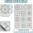 thumbnail image 2 of 36 pegatinas de azulejos vintage grises despegables y pegables de 4 x 4 pulgadas, pegatinas de pared impermeables, desmontables, de PVC, pegatinas decorativas., 2 of 7