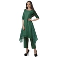 thumbnail image 3 of Moomaya Ensemble Kurti Kurta Pantalon pour Femmes Col Bateau Imprimé Robe 2 Pcs Tenue Ethnique, 3 of 6