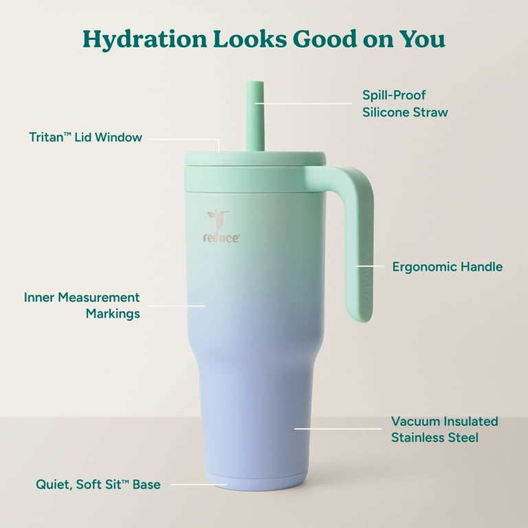 Reduce Chiller 34oz Spill-Proof Tumbler with Handle, Mint Chip