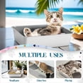 thumbnail image 6 of Extra Large Stainless Steel Cat Litter Box with High Sides, Open Metal Litter Pan Easy to Clean, Non Stick Proof Non Slip for Indoor Cats, Silver, 6 of 6