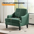 thumbnail image 4 of Ktaxon Modern Accent Chair, Linen Single Sofa with Wood Legs, Reading Armchair for Living Room, Bedroom, Office Green, 4 of 10
