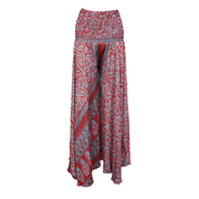 Women "Boho-Chic Corn Yellow Cotton Wrap Skirt with Floral Patchwork Design One Size