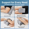 thumbnail image 4 of Almohada de rodilla UJPFEO para personas que duermen de lado, almohada para piernas, color gris, 4 of 8