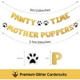 thumbnail image 2 of Let's Pawty Dog Birthday Party Supplies - Pawty Time Mother Puppers - Funny Gold Glitter Puppy Dog Birthday Banner For Party Decorations Girl Boy - Cute Puppy Pets Paw Pennant Sign Decor, 2 of 10