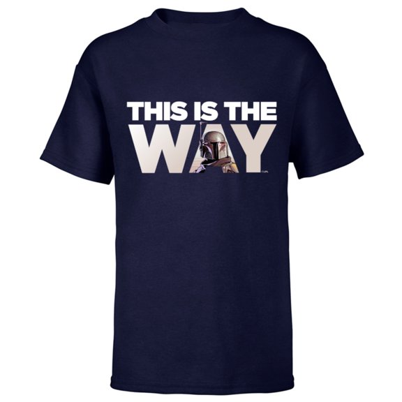 Star Wars Mandalorian Mando This Is The Way - Short Sleeve T-Shirt for Kids – Customized-Navy