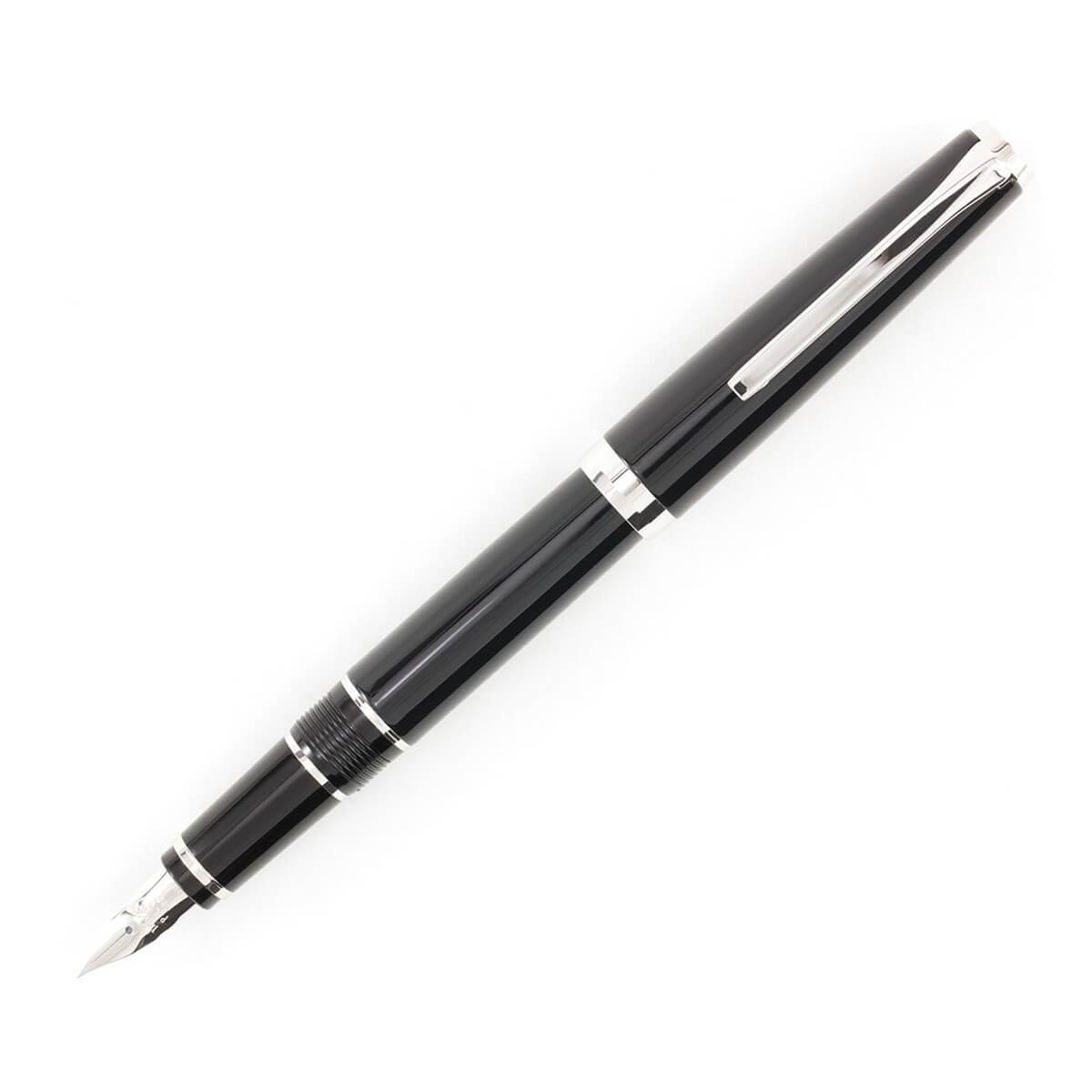 Pilot Metal Falcon Black Fountain Pen - Extra Fine