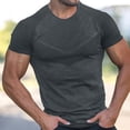 thumbnail image 4 of Men's Performance Gym T-Shirt, Black Short Sleeve Raglan Tee, Quick Dry Athletic Workout Shirt for Men, 4 of 9