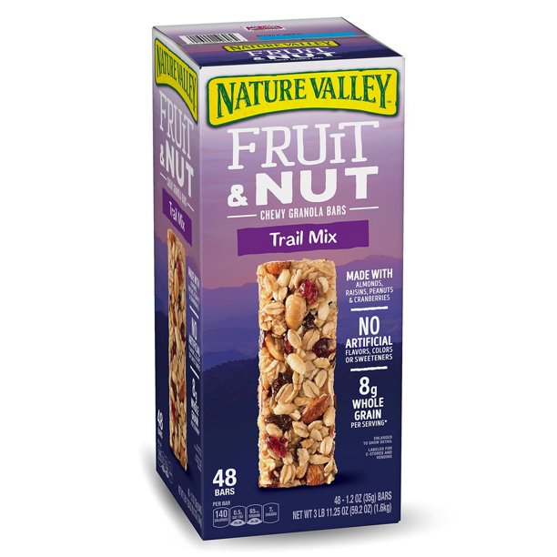 Product Of Nature Valley Fruit and Nut Chewy Trail Mix Granola Bars (48
