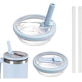 thumbnail image 1 of 2 Pcs Couvercle de Paille Rabattable de 40 Oz pour Gobelet Stanley Quencher, Couvercle de Gobelet Réutilisable Compatible avec Accessoires Stanley 40 Oz (Bleu), 1 of 4