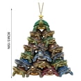 thumbnail image 2 of xihome Adorno navideño de tortuga marina acrlica de 10 cm (3,94 pulgadas), decoracin colgante para rbol, ventana, puerta, pared, jardn, patio trasero, fiesta o evento., 2 of 6