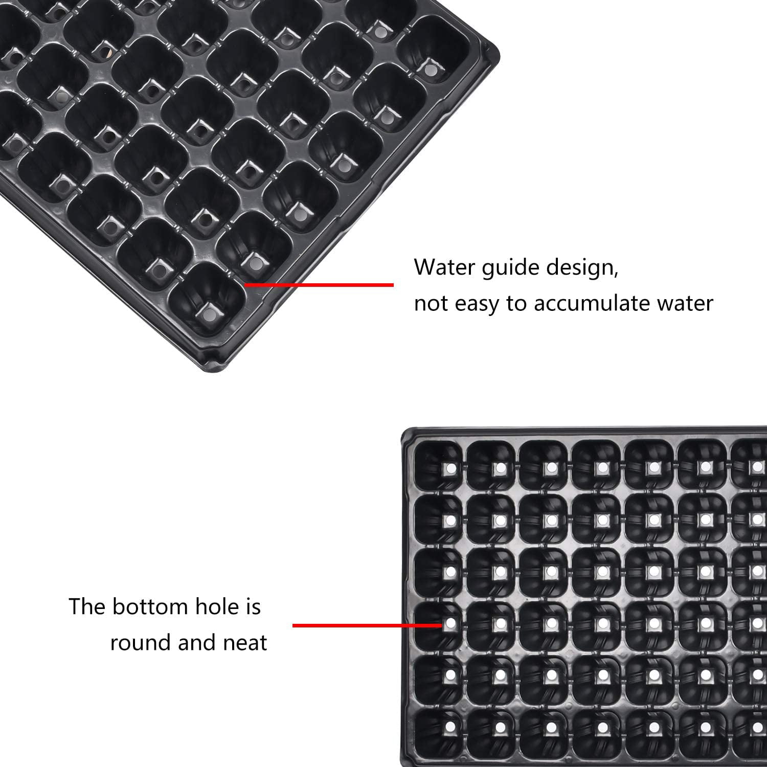 10-Pack Seed Starter Trays,Thickened 72 Cell Seedling Trays Gardening Germination with Drain Holes Reusable Plant Grow Plug Trays Mini Propagator for Seeds Growing Plant Seedlings Propagation 