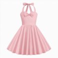 thumbnail image 1 of gdxvjhbj Robes pour Petites Filles Robe Papillon pour Bébé Fille Tutu à Volants Sans Manches Robes Robe de Fête 3T 4T (Rose, 3-4 Ans), 1 of 6