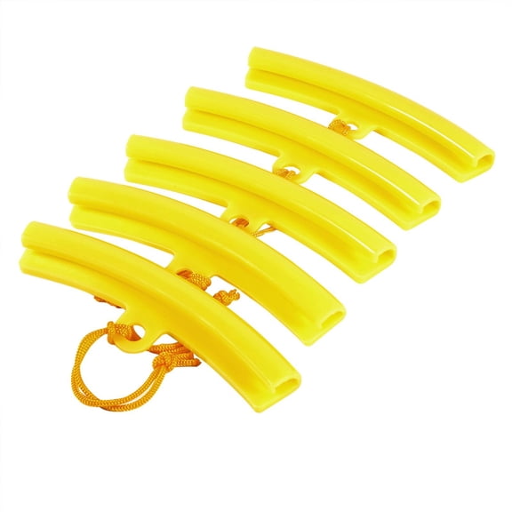 BIMZUC 5‑Pack Polyurethane Tire Rim Protectors – Soft Yellow, 3.15″×7.09″, Elastic Edge Saver for Motorcycle & Car Wheel Changes, Includes Hole & String
