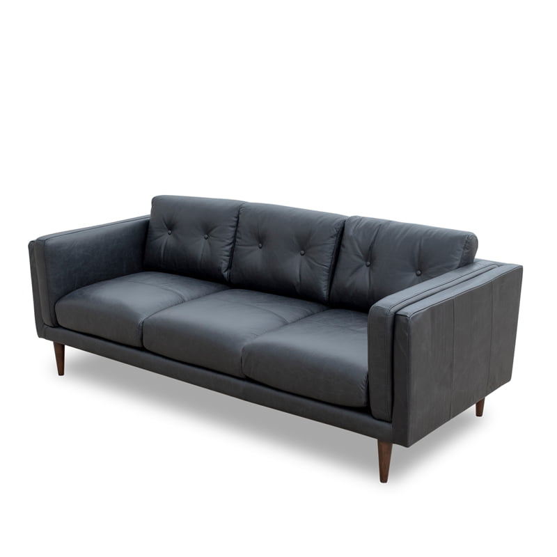 Mid Century Modern West Black Vintage, How To Clean An Italian Leather Sofa